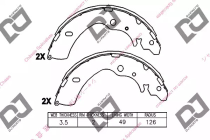 Комлект тормозных накладок DJ PARTS BS1323